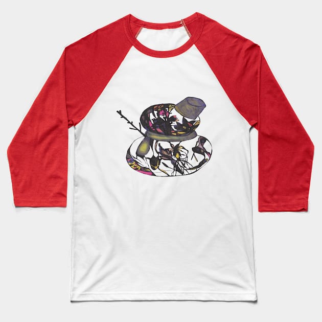 Cute abstract snowman Baseball T-Shirt by ChangLiu7